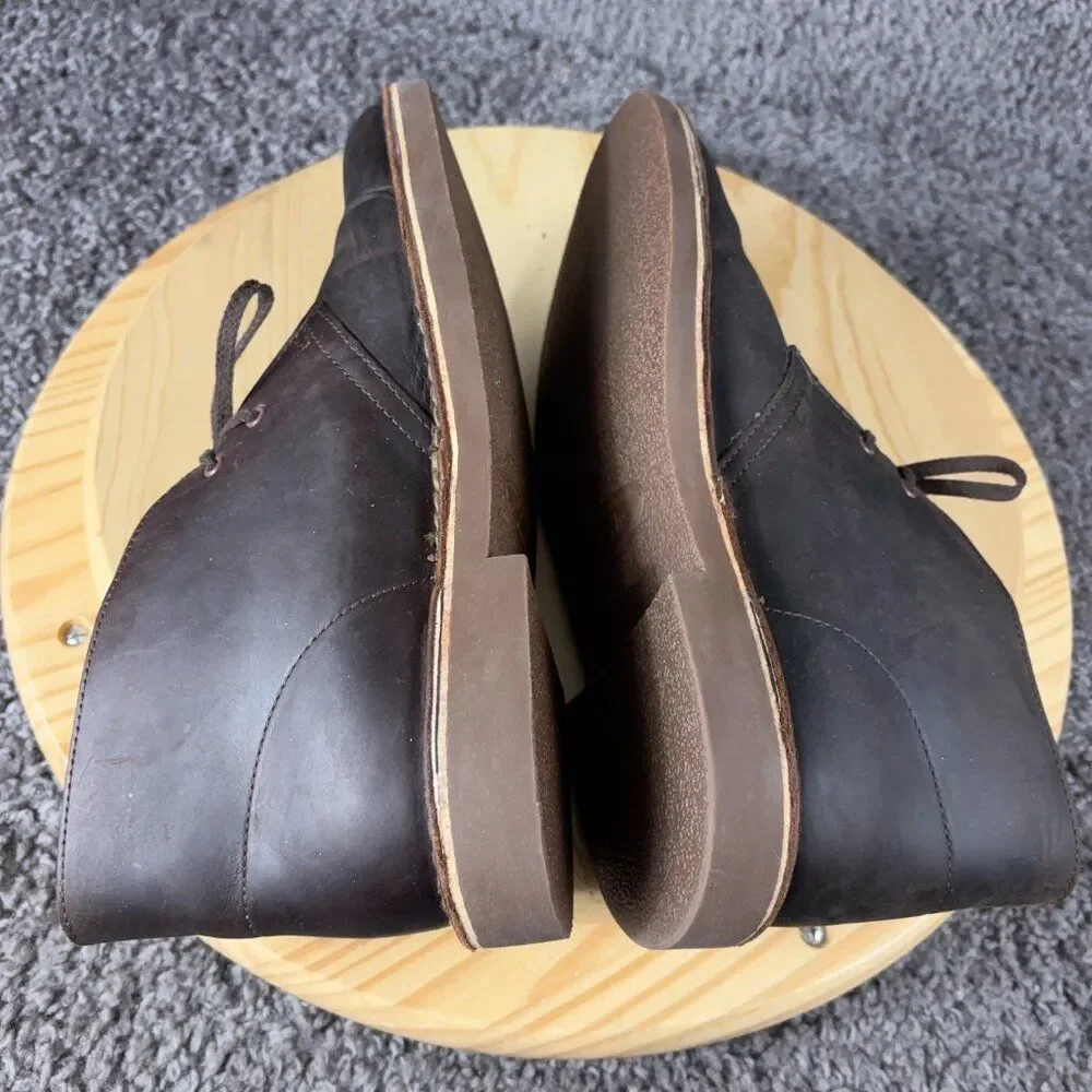 Clarks Bushacre 2 Desert Chukka Boots Mens Size 9 Brown Leather Lace Up Shoe